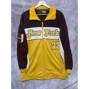 VINTAGE 90s 212 NYC Team Sports Embroidered Track Jacket Retro 70s color size XL